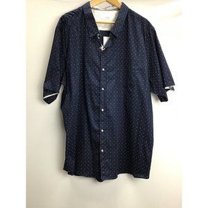 NWT- Craft + Flow, Stretch "Bow Tie" Print S/S Shirt, size 3XL